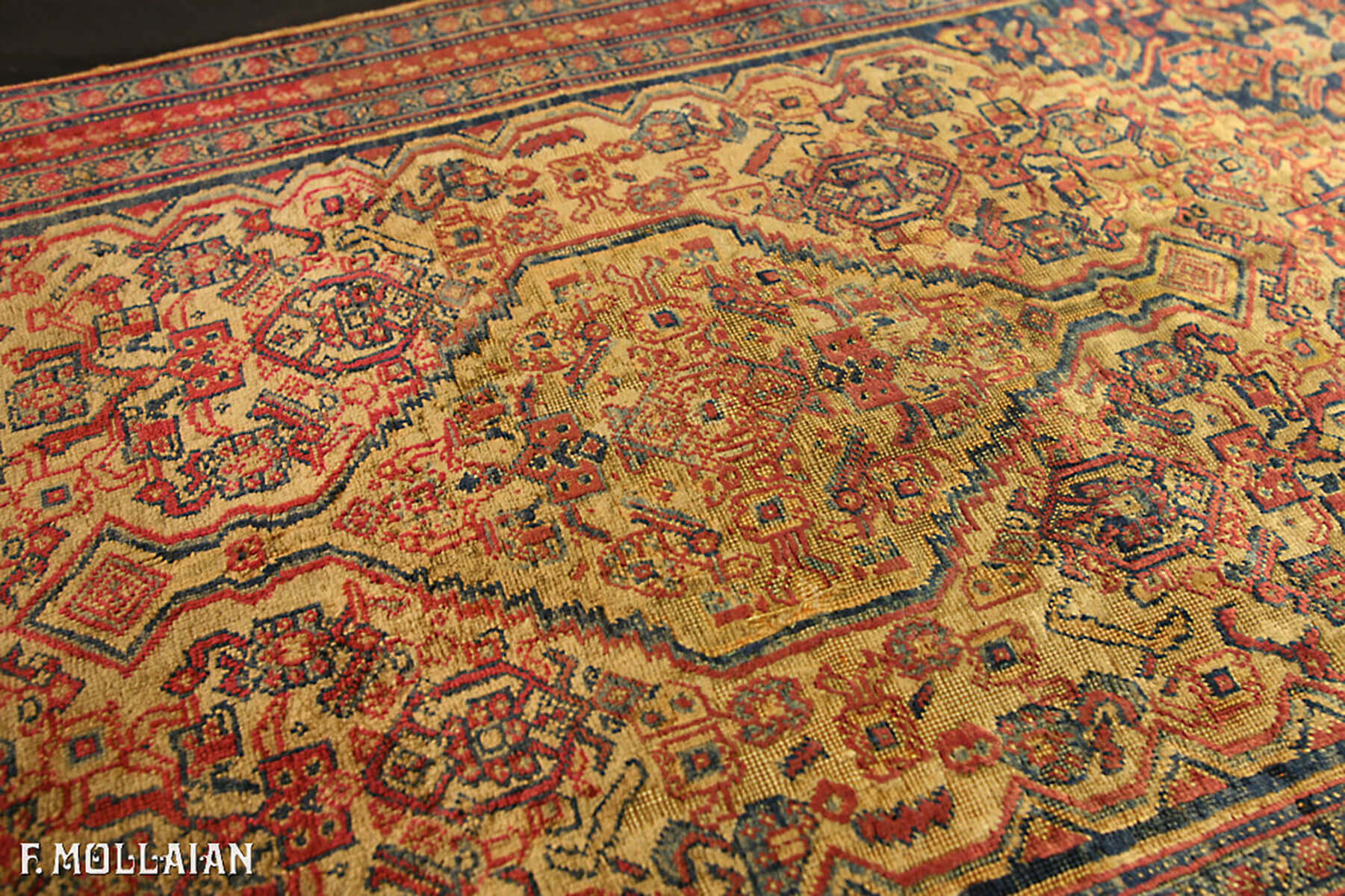 Tapis Persan Antique Senneh Chaîne de Soie n°:22900830